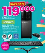Lenovo Intel Celeron Desktop DEACENTRE 30 Including Keyboard And Mouse