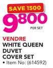 Vendre White Queen Duvet Cover Set-Per Set