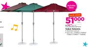 Table Parasol Including Base-Each
