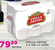 Stella Artois Cans-6x440ml Per Case