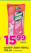 Handy Andy Refill Assorted-750ml