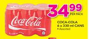 Coca-Cola Cans Assorted-6 x 330ml Per Pack