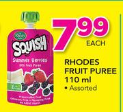 Rhodes Fruit Puree Assorted-110ml