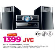 JVC 2.0 CH DVD Micro HiFi UX-DN500