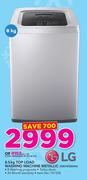 LG 8.5Kg Top Load Washing Machine Metallic T8574TDDVH