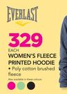 Everlast Women's Fleece Printed Hoodie-Each