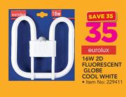 Eurolux 16W 2D Fluorescent Globe Cool White