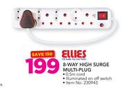 Ellies 8-Way High Surge Multi-Plug