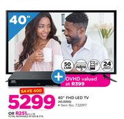 Samsung 40" FHD LED TV 40J5000+OVHD