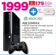 XBOX 360 4GB Console-On Mymeg 500 Data Plan