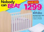 Ditalia Wooden Baby Crib