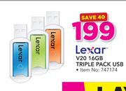 Lexar V20 16GB Triple Pack USB