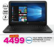 Dell 15.6" Intel Celeron Notebook 15-AY032