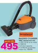 Bennett Read Bagged Cylinder Vac MICRO HVC150