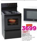 Defy 4 Solid Plate Stove BLK DSS-494