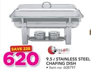 Tissolli 9.5Ltr Stainless Steel Chafing Dish