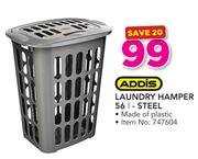 Addis Laundry Hamper Steel-56Ltr