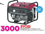 Ryobi Generator 2.7 KW RG-2700