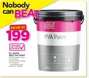 Simple Choice 20Ltr White Matt PVA Paint