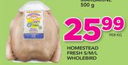 Homestead Fresh S/M/L Wholebird-Per Kg