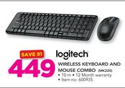 Logitech Wireless Keyboard & Mouse Combo MK220