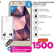Hisense Dual Sim Smartphone Infinity U962 Plus Phone Cover & Bluetooth Headphones