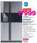 Samsung 660Ltr Side By Side Fridge Black Mirror RS21HFLMR1 XF