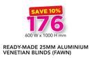 Decorland Ready Made  25MM Aluminium Venetian Blinds Fawn-600 W x 1000 H mm