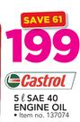 Castrol 5Ltr SAE 40 Engine Oil