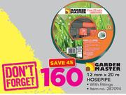 Garden Master 12 mm x 20 m Hosepipe