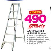 Gravity 6 Step Ladder Aluminum HSL6