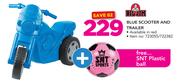 Big Jim Blue Scooter And Trailer Free SNT Plastic Ball