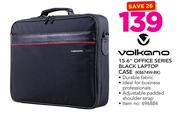 Volkano 15.6" Office Series Black Laptop Case K8674W-BK
