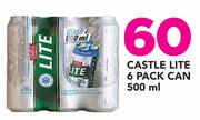 Castle Lite 6 Pack Can-500ml