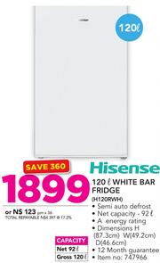 hisense h120rwh bar fridge