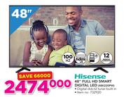 Hisense 48" Full HD Smart Digital LED 48K220PW