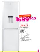 Defy 323Ltr Bottom Freezer Fridge Metallic DAC 517