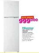 Hisense 220Ltr White Top Freezer Fridge H220TWH