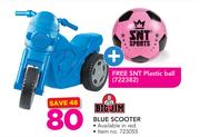 Big Jim Blue Scooter With Free SNT Plastic Ball