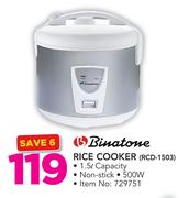 Binatone 500W Rice Cooker RCD-1503