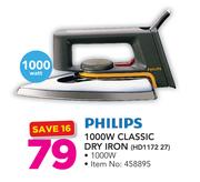 Philips 1000W Classic Dry Iron HD1172 27