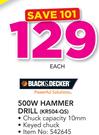 Black & Decker 500W Hammer Drill KR504-QS