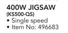 Black & Decker 400W Jigsaw KS500-QS