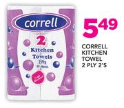 Correll Kitchen Towel 2 Ply-2's Pack