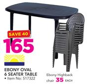 Ebony Highback Chair-Each
