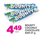 Bounty Coconut Chocolate Bar-57gm Each