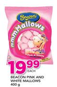 Beacon Pink And White Mallows-400g Each