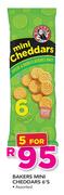 Bakers Mini Cheddars Assorted 6's Pack-For 5