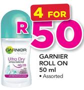 Garnier Roll On Assorted-4x50ml
