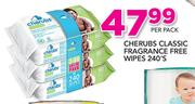Cherubs Classic Fragrance Free Wipes-240's Per Pack